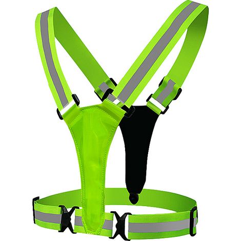 Chaleco de seguridad LED recargable por USB, para correr, con indicador de seguridad y cinturón reflectante, con 3 modos de iluminación y ángulo de haz de 360°, para correr, acampar, etc. (1/5)