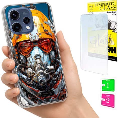 Coque pour Oppo Reno 15 5G avec protection photo, coque arrière et verre trempé 9H (1/5)