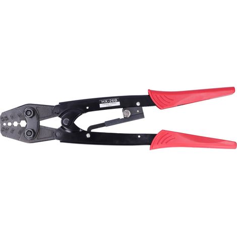 Pince à sertir à crémaillère pour bornes et fils avec capacité 6‑25mm² AWG10‑4 modèle HX‑26B (1/5)