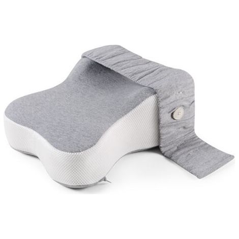 Dieses ergonomische Memory-Schaum-Kissen, das für Seitenschläfer konzipiert wurde, verfügt über verstellbare Gurte zur Linderung von Ischiasbeschwerden und zur Unterstützung von Hüfte, Knie, Rücken un (1/5)