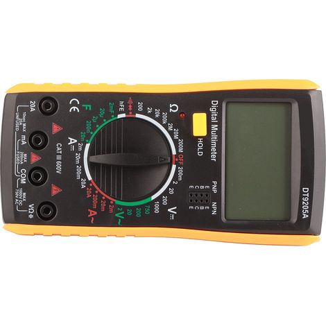 DT-9205A Digitalmultimeter mit LCD-Bildschirm, tragbares Messgerät für elektrische Messungen (1/5)