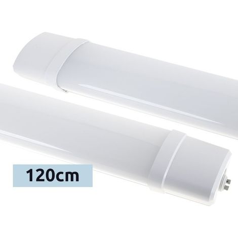 INTERLUSA Regleta CIANITA 120cm IP65 70W LED 6300lm 6400K C.124xL.8,2xA.4,8cm Blanco c/conectores rápidos (1/3)