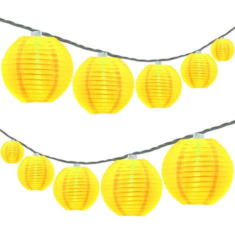 Guirlande Lumineuse Solaire - 30 Lanternes LED Étanches pour Jardin Extérieur - Décoration Fête Mariage - 1 Pièce (1/5)