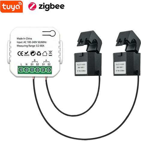 Compteur d'énergie Intelligent Tuya ZigBee, système photovoltaïque solaire, consommation d'énergie, surveillance bidirectionnelle, contrôle par application de téléphone portable (1/5)