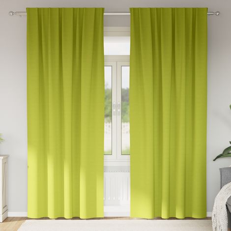 Maison Exclusive - Verdunkelungs-Vorhänge mit Ringen 2 pcs Grün 2 (1/5)