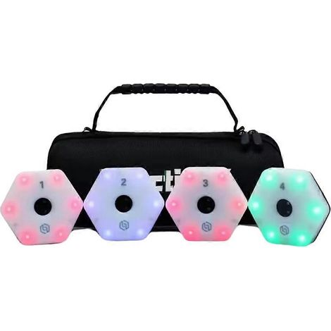 Set mit 4 blinkenden LED-Leuchten für Reaktions- und Beweglichkeitstraining, leicht zu transportieren für Basketball und Fußball. (1/5)
