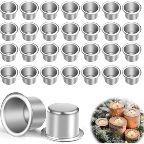 Set di 30 portacandele Dailygoods, in alluminio decorativo, ideali per candele da tavolo/lumini, resistenti e antiruggine, perfetti per le festività. (1/5)