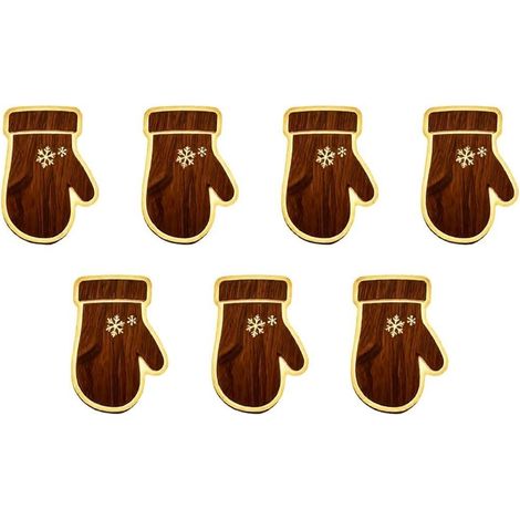 New Christmas wooden snowman wall decoration with LED backlight - Style E - 7pcs