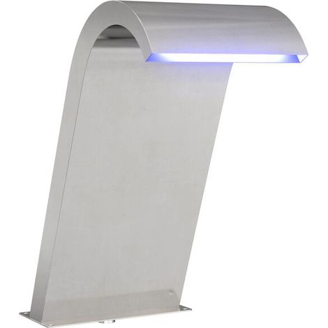 Fontaine de piscine argentée, 47 x 31 x 60 cm, acier inoxydable (1/5)