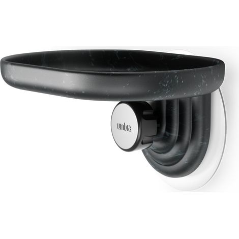 Portasapone Adesivo Nami 14x9x9 cm Nero Oceano Umbra