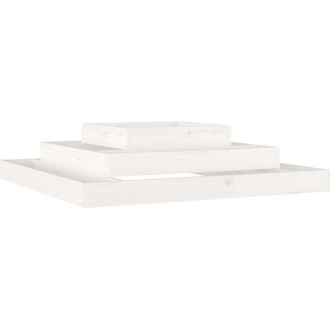 Maison Exclusive - Pflanzkübel Weiß 110x110x27 cm Massivholz Kief