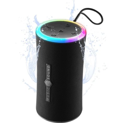 Music Sound AURA 20 Speaker Bluetooth portatile da 20W con protezione IPX6, effetti luce RGB e autonomia fino a 10 ore per un suono travolgente ovunque ti trovi. (1/2)