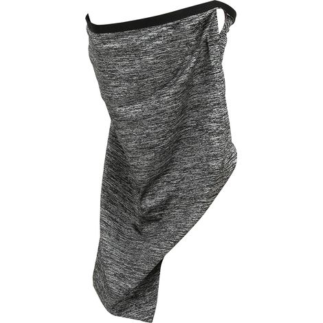 Cache-cou triangulaire été unisexe sans couture en soie glacée anti-UV, absorbe l'humidité et évacue la transpiration, protection faciale à accroche-oreilles gris (1/5)