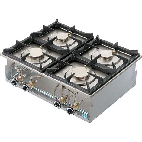 Plan de cuisson à gaz intégré, 2 brûleurs - VIRTUS