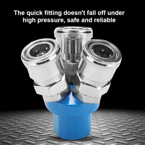Convient aux raccords rapides pneumatiques de type C de 1/4'', applicable aux pompes à air et aux compresseurs d'air. (1/5)