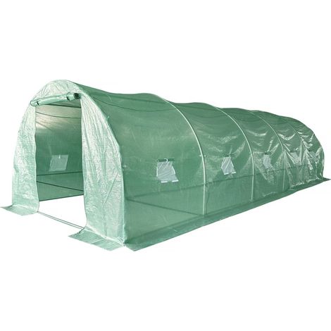 Tunnelgewächshaus für den Garten "Lys" – 8 x 3 M - 24 M² - 140 g – Grün