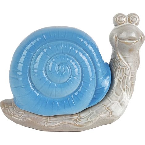 Blaue Porzellan-Schneckenfigur für Bohème-Dekoration, ideal als Geschenk, modernes und elegantes Ornament