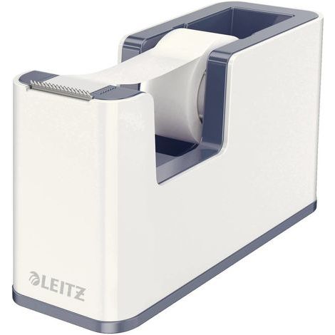 Leitz Dérouleur de ruban adhésif WOW Duo Colour blanc, gris Largeur du rouleau (max.): 19 mm Longueur du rouleau (max.) (1/5)