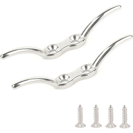 Marin Matériel Taquet de Corde en Acier Taquet de Corde Robuste INOX Marin Pont Bateau Taquet Amarrage 68mm (1/5)