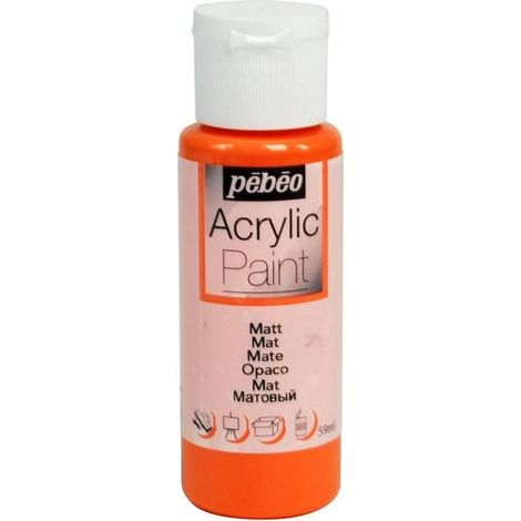Peinture acrylique - PÉBÉO - Clementine - 59 ml - Fini mat - Orange (1/3)