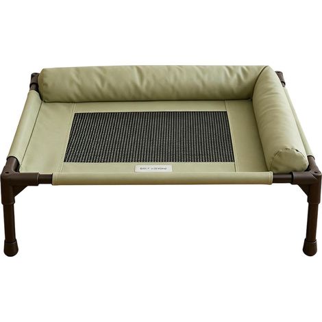 Lit surélevé pour chat – Hamac respirant lavable pour le cou, lit surélevé rafraîchissant pour animal domestique, construction stable à quatre piliers, fonction de relaxation orthopédique, accessoire (1/4)