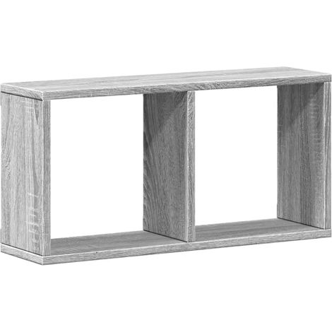 Armario de pared flotante moderno ahorro de espacio almacenamiento 60 x 16 x 30 cm de madera contrachapada gris 020050600 (1/5)