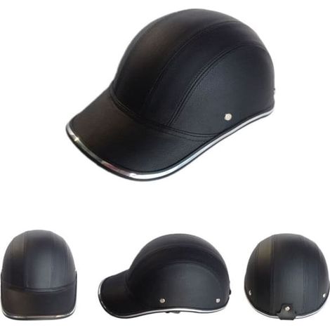Demi-casque de moto/baseball avec sangle réglable et coupe-vent, protection de la tête 1 (1/4)