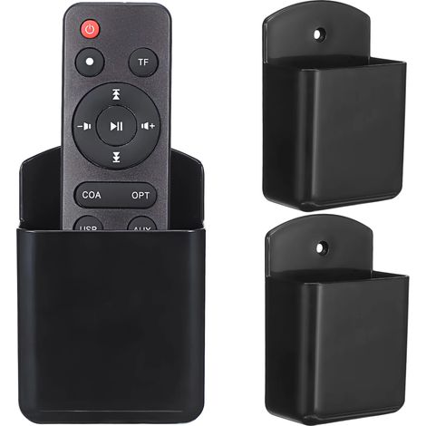 Nom du produit : Trio d'organisateurs muraux pour télécommande, rangement pour la maison et le bureau
