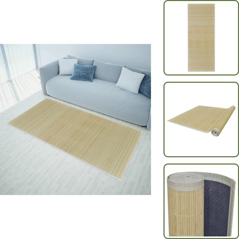 Tappeto per soggiorno - vidaXL Tappeto Rettangolare in Bambù Naturale 80 x 200 cm - Tappeto in PVC