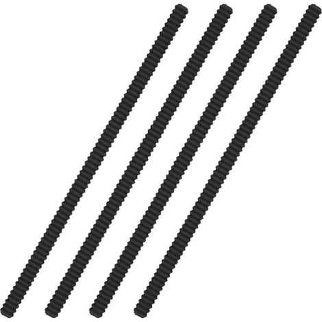 Lot de 4 Protections en Silicone pour Grille de Four 100 certifiées sans BPA Résistantes Chaud évitent les échaudures Outil noir (1/5)