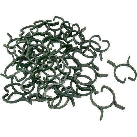 100 Pflanzenstützclips, Tomatenclips, Kletterpflanzenclips, Befestigungsclips für Gartenpflanzen, Gartenclips für Obst, Gemüse und Tomaten - M (1/3)