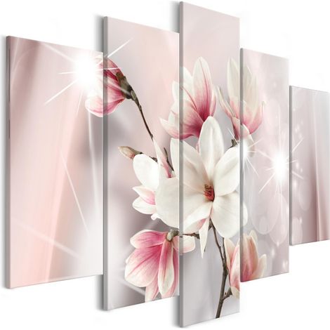 Tableau Imprimé 5 Panneaux "Dazzling Magnolias Wide" 50 x 100 cm (1/2)