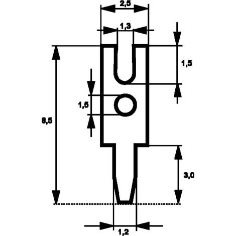 Vogt Verbindungstechnik 1002M.68 Lötstift Kontaktoberfläche verzinnt 100 St.  (L x B) 8.5 mm x 2.5 m