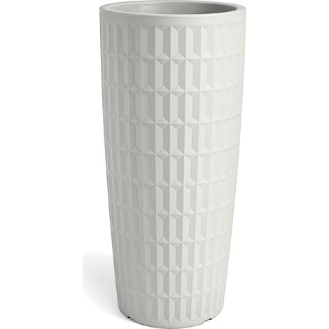VASO CACHE-POT ROTONDO ALTO TYLE BIANCO H85CM