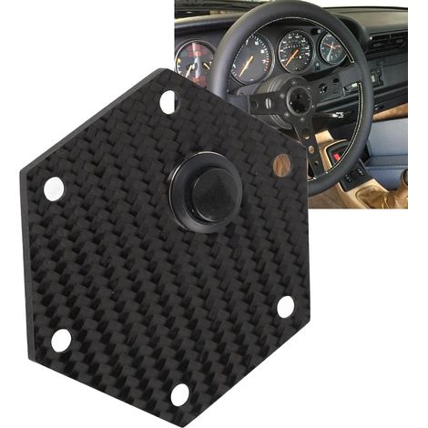 Capuchon Central de Volant en Fibre de Carbone au Look élégant avec 6 Trous, Remplacement des Volants Vertex pour Une Mise à Niveau Esthétique et Une Installation Facile (Black) (1/5)