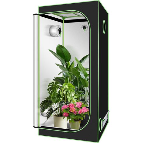 Jiubiaz 100x100x200 cm Grow Zelt für Pflanzen Zuchtzelt Gewächshaus Box Garten Anzucht Gemüse Kräuter Grow Schrank