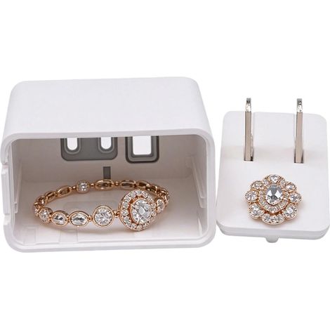 Coffre-Fort De Poche Coffre-Fort Portable Factice Réaliste Prise Chargeur de Stockage Secret d'Argent Pour Maison Bureau Extérieur Affaires Vacances Argent Liquide Pilules Objets (1/5)