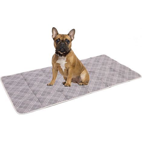[Waschbare Trainingsmatte für Haustiere] Saugfähig, wasserdicht, wiederverwendbar – Trainingsmatte für Hunde und Katzen, 119 x 61 cm (47 x 24 Zoll) – Flanell, Baumwolle, TPU – Größe M (1/5)
