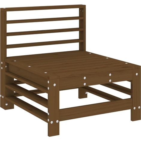 Maison Exclusive - Garten-Mittelsofa Honigbraun Massivholz Kiefer