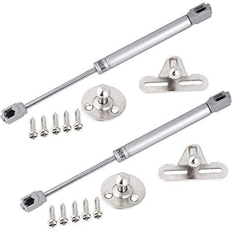 Amortiguadores hidráulicos de gas para puertas de armarios, muebles de cocina y bisagras, 80 N/8 kg, 270 mm, paquete de 2 (1/5)