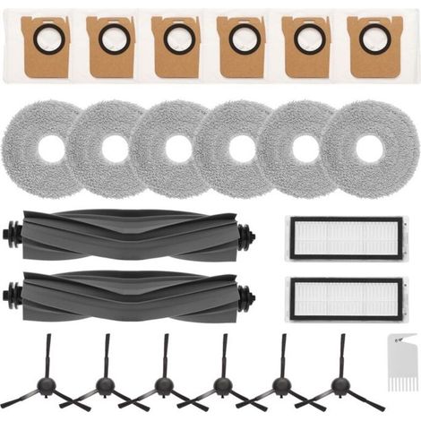 Kit di accessori Nuo Desire per robot aspirapolvere Dreame L20 Ultra/Dreame X20 Ultra, 23 pezzi di ricambio.