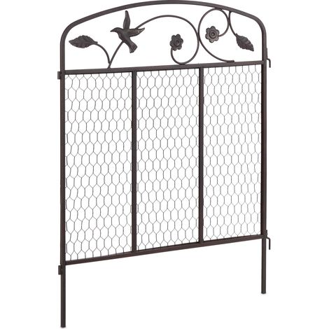 Set di 3 bordure da giardino da piantare design vintage flessibile 80 x 20 cm in metallo marrone 130010555