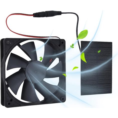Ventilateur de Panneau Solaire, pour Poulailler, Serres, Hangars, Maisons pour Animaux de Compagnie, Camping (1/5)