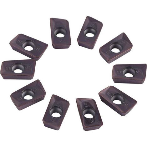 Set of 10 CNC carbide inserts for blade lathes, turning tool with box (1/4)
