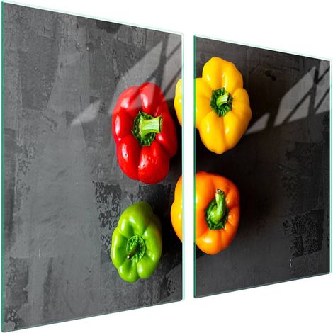 Plaque de protection en verre pour poêle 2x45x52 Paprika (1/5)