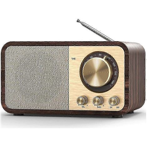 Radio Bluetooth vintage, haut-parleur 5 W, transistor FM portable rechargeable, compatible avec une utilisation à domicile et en extérieur. (1/5)