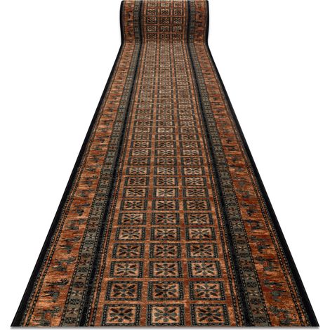 Passatoia in lana KASHQAI 4301/500 orientale, cornice verde / beige 67cm green 67x100 cm