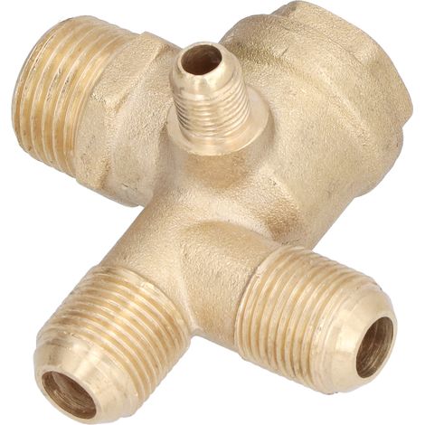 Clapet anti-retour fileté 4 voies, en cuivre moulé, à commande électrique, pour compresseurs d'air, accessoires 21 x 16 x 16 x 10 mm (1/5)