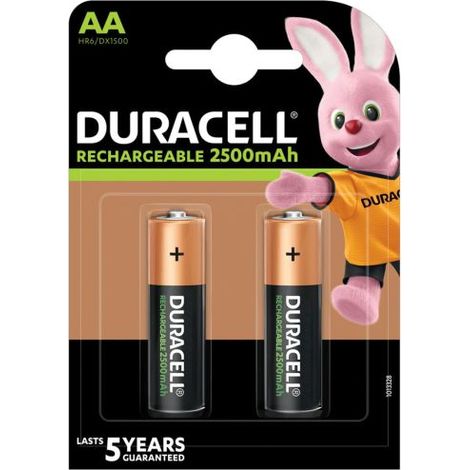 Batteria ricaricabile Duracell hr06 2500 mah blister (2 unità)