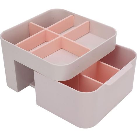 Support D'organisateur de Maquillage, Boîte de Rangement Cosmétique avec Tiroir, Boîte de Rangement de Maquillage Cas Cosmétique de Stockage Présentoir de Maquillage pour Commode (1/5)